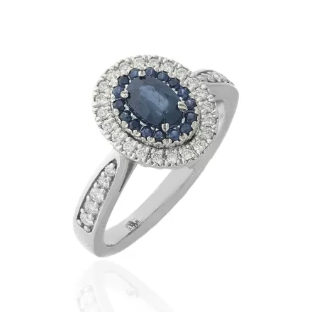 B143 - 223342 - Briliáns kővel díszített női arany gyűrű Méret: 55