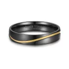 Black titánium karikagyűrű pár - BT-01