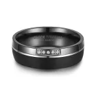 Black titánium karikagyűrű pár - BT-07