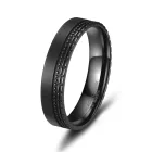 Black titánium karikagyűrű pár - BT-10