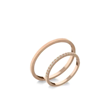 14K arany karikagyűrű pár - ETH-0-008-B-282-V