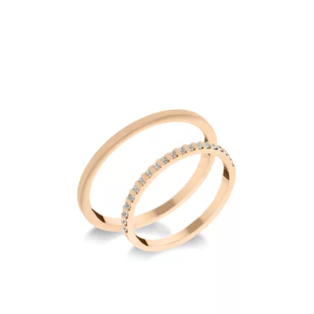 14K arany karikagyűrű pár - ETH-BAR-0-008-B-282-V