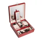 EDELWOLLE (EW-505-2) SZINTETIKUS BŐR ÉKSZERTARTÓ DOBOZ, PIROS