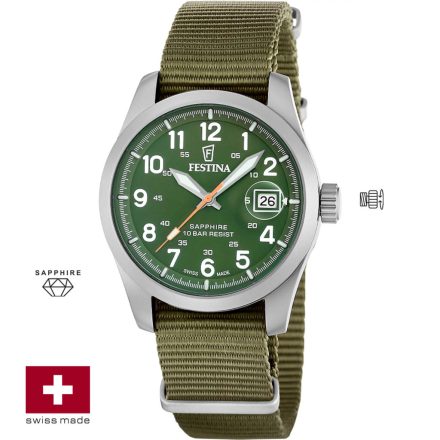 Festina Swiss Classic Field férfi karóra Ø: 39 mm Típus: F20082/2
