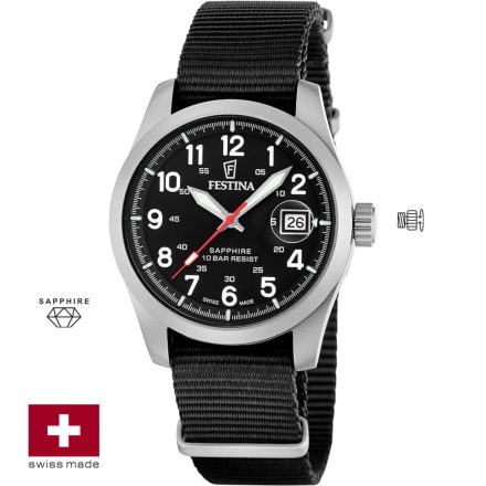 Festina Swiss Classic Field férfi karóra Ø: 39 mm Típus: F20082/3