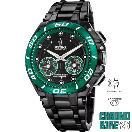 Festina Chrono Bike 2026 Connected férfi Karóra Ø: 46,0 mm Típus: F20762/2