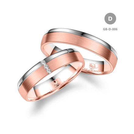 14 karátos Arany karikagyűrű pár - GB-006-14K-D