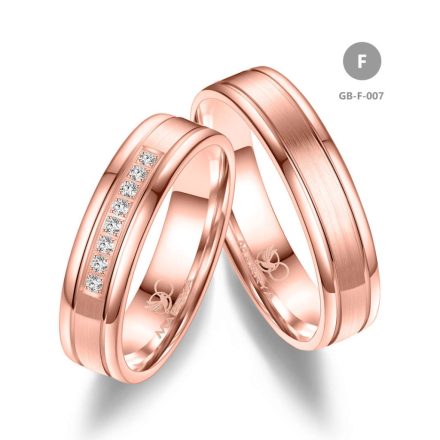 8 karátos Arany karikagyűrű pár - GB-007-18K-F