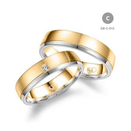 14 karátos Arany karikagyűrű pár - GB-012-14K-C