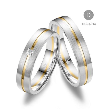 14 karátos Arany karikagyűrű pár - GB-014-14K-D