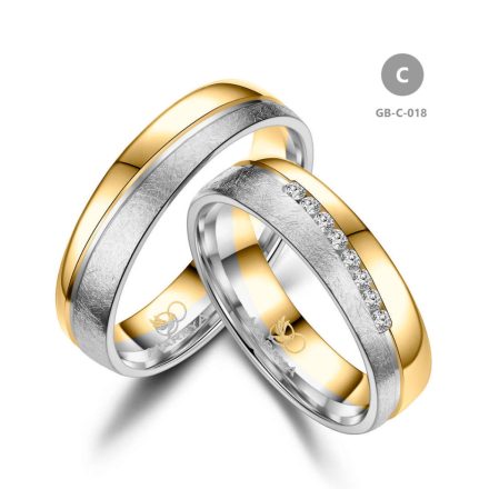 8 karátos Arany karikagyűrű pár - GB-018-8K-C