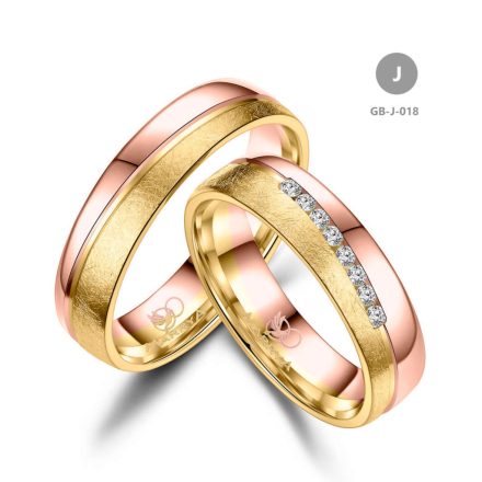 14 karátos Arany karikagyűrű pár - GB-018-14K-J