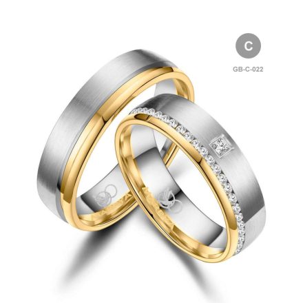 14 karátos Arany karikagyűrű pár - GB-022-18K-C