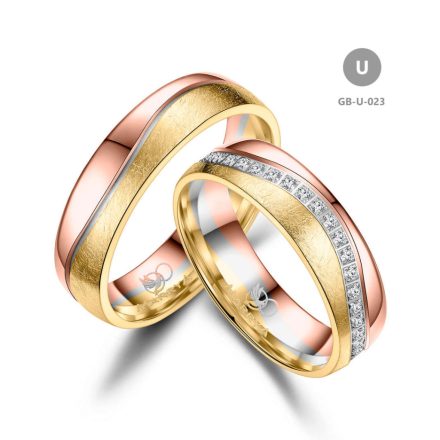 14 karátos Arany karikagyűrű pár - GB-023-14K-U