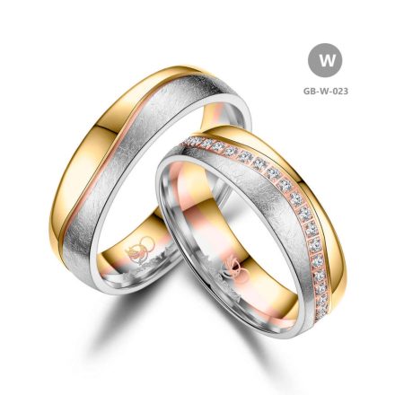 14 karátos Arany karikagyűrű pár - GB-023-14K-W