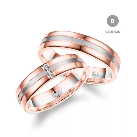 14 karátos Arany karikagyűrű pár - GB-028-14K-B