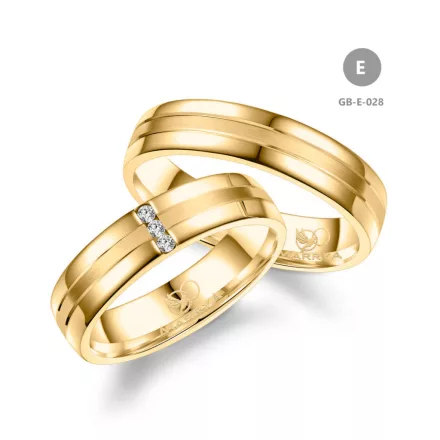 14 karátos Arany karikagyűrű pár - GB-028-14K-E