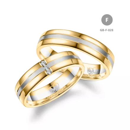 14 karátos Arany karikagyűrű pár - GB-028-14K-F