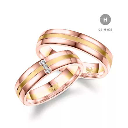 14 karátos Arany karikagyűrű pár - GB-028-14K-H