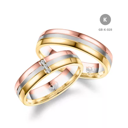 14 karátos Arany karikagyűrű pár - GB-028-14K-K