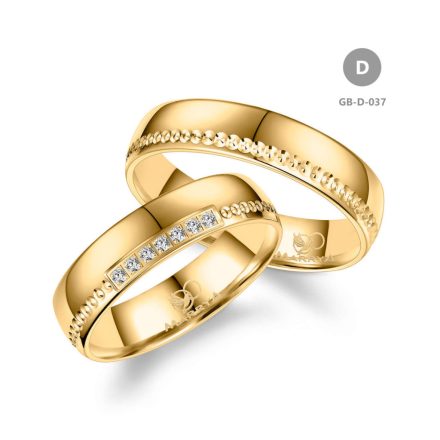 14 karátos Arany karikagyűrű pár - GB-037-14K-D