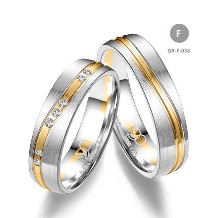 8 karátos Arany karikagyűrű pár - GB-038-18K-F