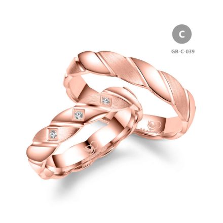 14 karátos Arany karikagyűrű pár - GB-039-14K-C