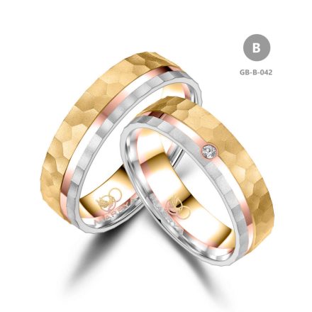 14 karátos Arany karikagyűrű pár - GB-042-14K-B