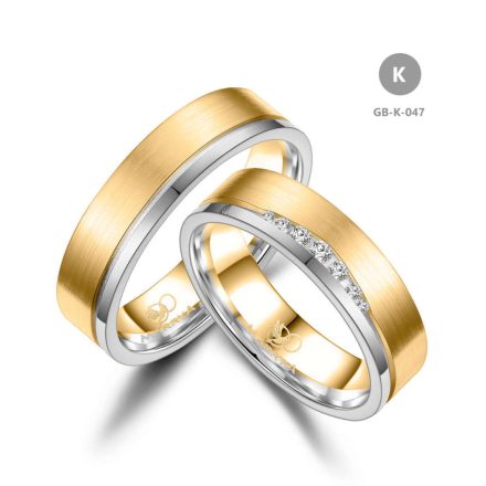 14 karátos Arany karikagyűrű pár - GB-047-14K-K