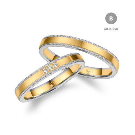 8 karátos Arany karikagyűrű pár - GB-058-8K-B