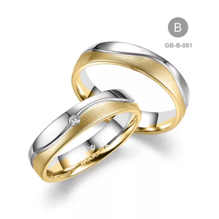 8 karátos Arany karikagyűrű pár - GB-081-18K-B