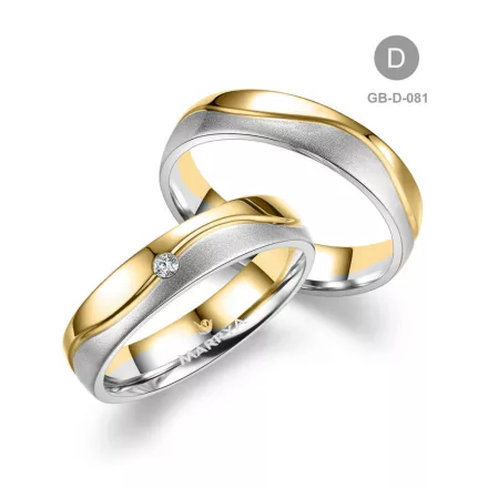 8 karátos Arany karikagyűrű pár - GB-081-18K-D