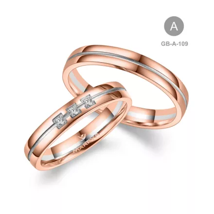 14 karátos Arany karikagyűrű pár - GB-109-14K-A
