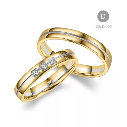 14 karátos Arany karikagyűrű pár - GB-109-14K-D
