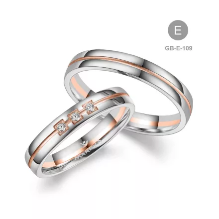 14 karátos Arany karikagyűrű pár - GB-109-14K-E