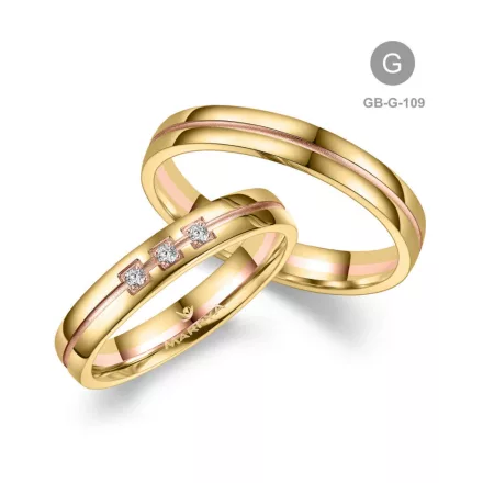 14 karátos Arany karikagyűrű pár - GB-109-14K-G