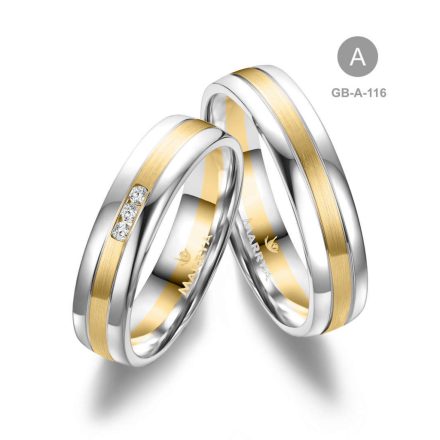 14 karátos Arany karikagyűrű pár - GB-116-14K-A