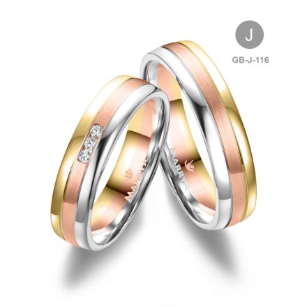 8 karátos Arany karikagyűrű pár - GB-116-18K-J