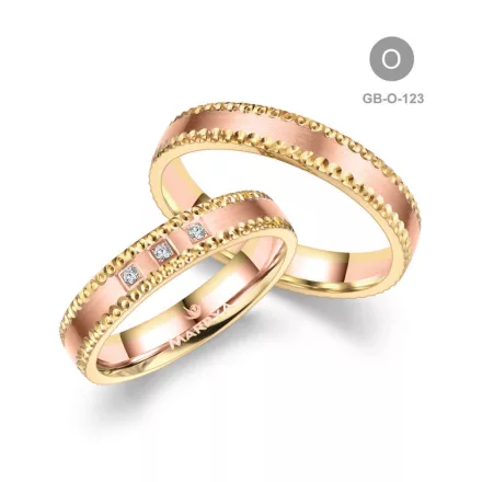 14 karátos Arany karikagyűrű pár - GB-123-14K-O