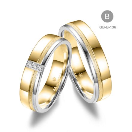 14 karátos Arany karikagyűrű pár - GB-136-8K-B