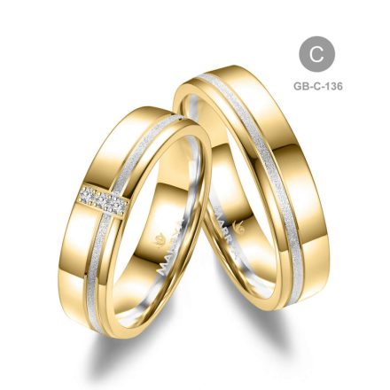 14 karátos Arany karikagyűrű pár - GB-136-18K-C