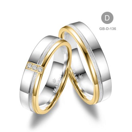 14 karátos Arany karikagyűrű pár - GB-136-18K-D