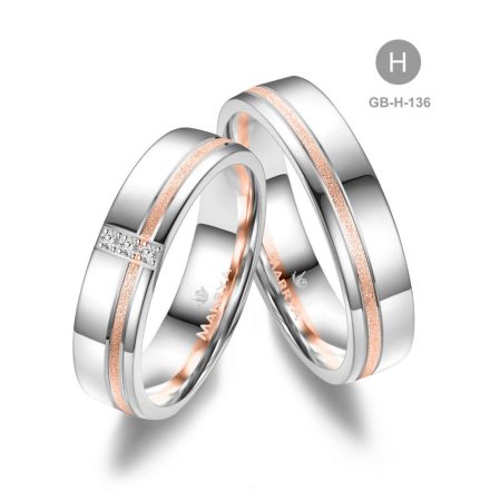 14 karátos Arany karikagyűrű pár - GB-136-18K-H