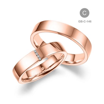 14 karátos Arany karikagyűrű pár - GB-146-14K-C