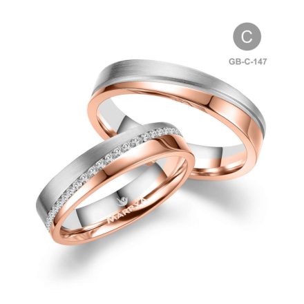 14 karátos Arany karikagyűrű pár - GB-147-14K-C