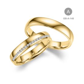 14 karátos Arany karikagyűrű pár - GB-148-14K-A