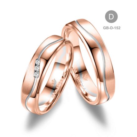 8 karátos Arany karikagyűrű pár - GB-152-18K-D