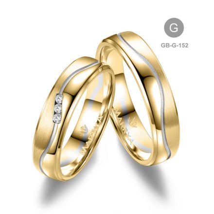 8 karátos Arany karikagyűrű pár - GB-152-18K-G