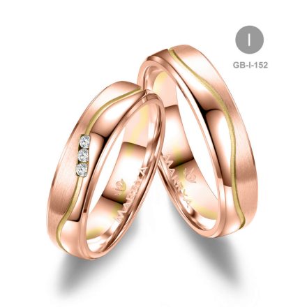 8 karátos Arany karikagyűrű pár - GB-152-18K-I