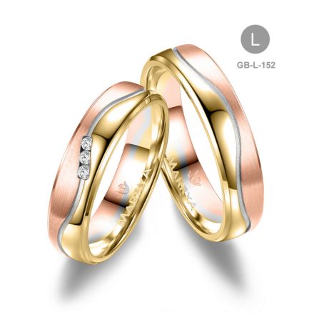 14 karátos Arany karikagyűrű pár - GB-152-14K-L